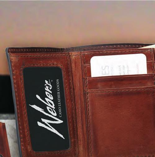 With Weber s Wildlife wallets, you ll always have big bucks (or a