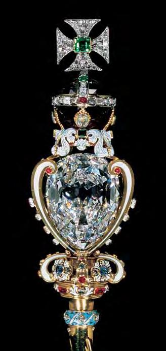 Figure 1. The Cullinan I and II diamonds are focal points in the Crown Jewels of England.