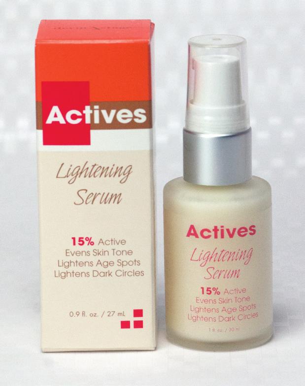 Lightening Serum dermastage Lightening Serum is a 15% active serum that reduces the appearance of dark spots, evening skin tone and smoothing complexion.