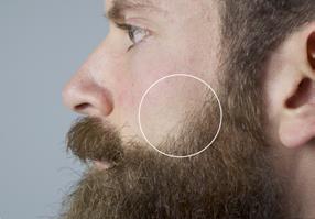 cheek line: how to get it right Rather than cutting into the dense portion of your beard and creating a hard line, work your way down from the highest point, clipping stray hairs with a small pair of