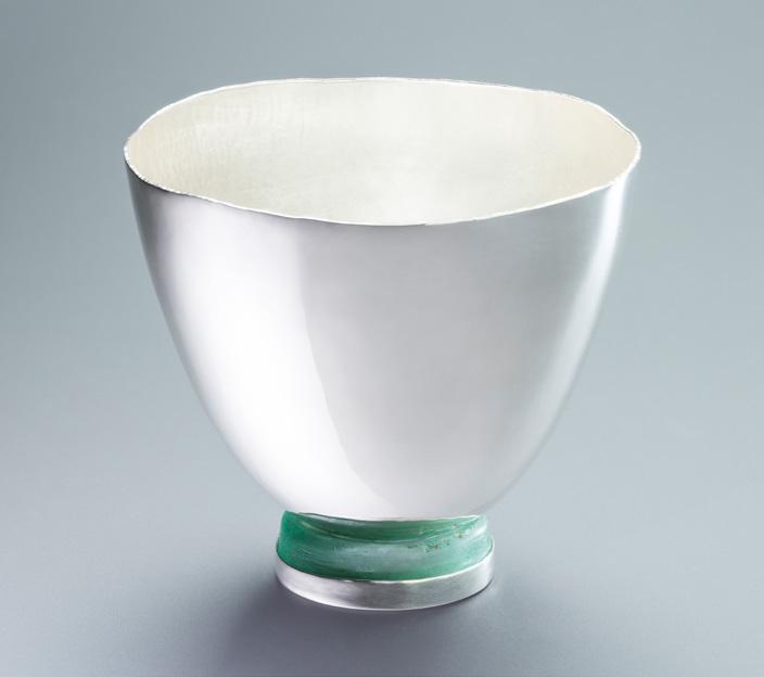 Whole (bowl and stand) 2015, sterling