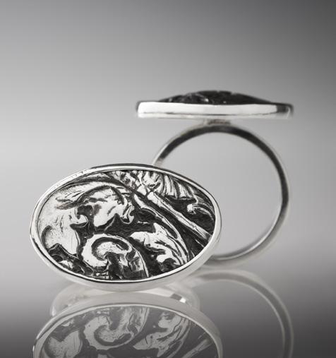 Two Rings 2011, sterling silver
