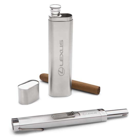 Enjoy the elegance of the ZIPPO CIGAR AND FLASK COMBO. 7 H x 1.