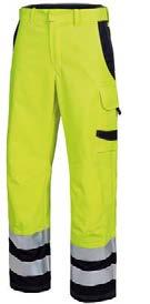 ARC & ENERGY light 2 TROUSERS, 1- OR 2-PLY Two-coloured parts subject to heavy soiling in blue raw white contrast stitching attached waistband with covered button closure slit with PVC zip-fly 2