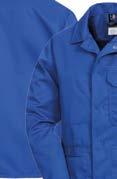 190 g/m 2 FIELDS OF APPLICATION: Energy suppliers, public services, electricians 1 BLOUSON Single-coloured turn-down collar closure band with snap fasteners covered on both sides 1 front pocket on