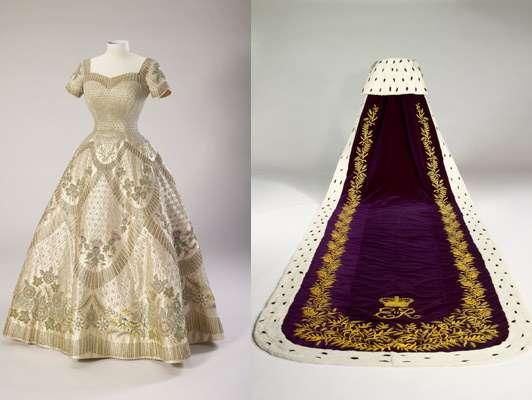 The Queen's coronation robes