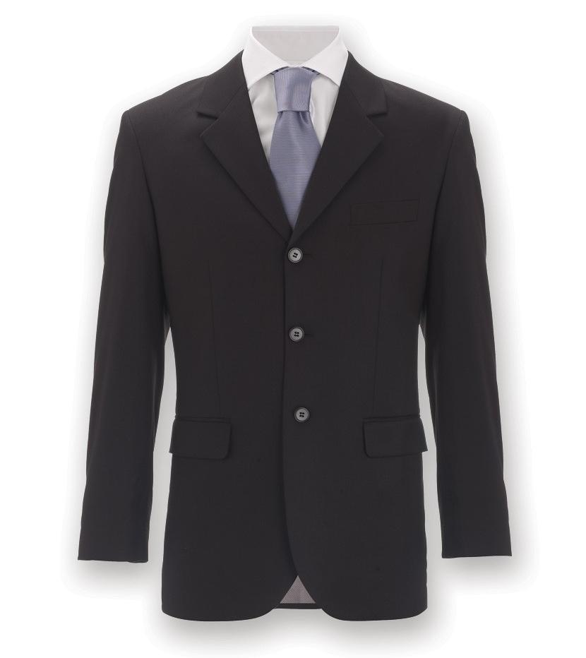 200gsm 85% polyester/12% viscose/3% elastane Sizes: 28 42in waist NM2 Suit Jacket Fully lined Three bu on fastening Two hip, two internal pockets Teﬂon coated Lengths: Regular (R) 77 84cm, Tall (T)