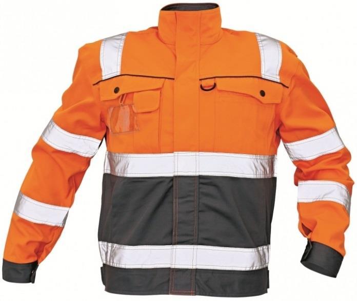 weather coat M-Wear Premium 5567 AURING RWS Made of 100% polyester with 100% PU coating. Quality 175 gr/m². 3M Scotchlite reflective tape. Straight collar. Hood with cord.