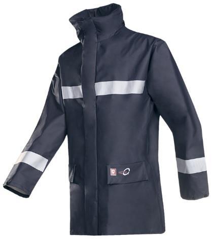 According to EN 343 3:1, EN ISO 20471:2013 Can be used as winter jacket, windproof jacket and bodywarmer. Hood in collar. Taped seams. Waterproof. Inner knitted cuffs in sleeves.