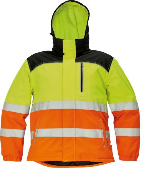 Winter jacket KNOXFIELD CERVA HI-VIS Made of 100% polyester 300 stretch material/tpu Padding 100% polyester 180 gr/m² Lining 100% polyester 210T.
