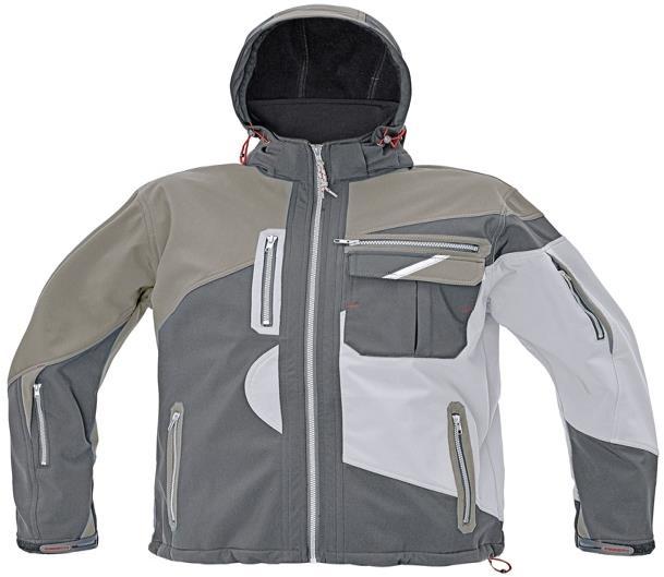 Softshell jacket ASSENT SYMMONS Made of 100% polyester 75D, mechanical stretch material, TPU Membrame. Water column 8000mm. Vapor permeability 5000g/m²/24h. Softshell jacket with detachable hood.