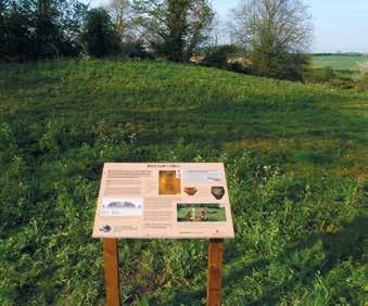 Members who visit Binham Priory might well enjoy a visit Fiddlers Hill, not far away. The new donations box near the car park. Photo by John Russell.