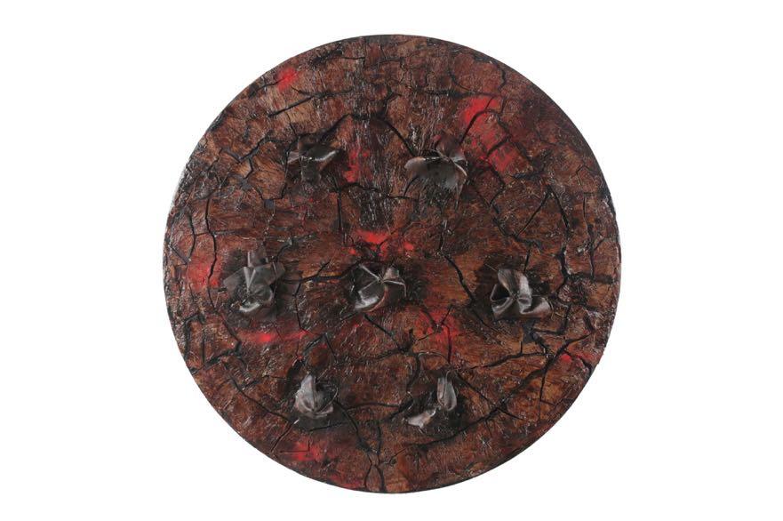 Cretto con Sapienza, 2015, clay, silk, acrylic