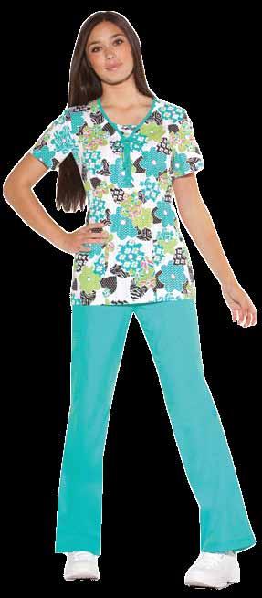 Skehers Women Empire Wist Two poket le-up front in Posey Puzzle top with ikie