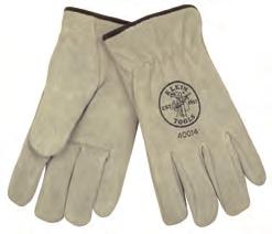 41 Cowhide Driver s Gloves Tough, durable, sueded cowhide leather. Easy-action thumb unique design allows leather to conform to your thumb and hand.