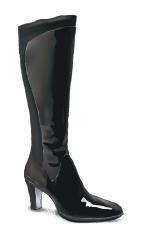 25 26 BLACK KNEE-HIGH BOOTS A pair in patent leather will add pizzazz to any outfit.