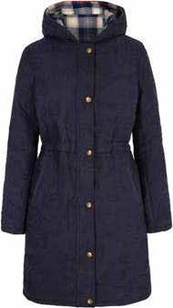 JAPANESE POP C HOP A/W COLLECTION 2016 STYLE:YACT01 DESCRIPTION: Quilted cloud coat with checked hood lining COLOURS: Navy SLEEVE: Long sleeves LENGTH: 92cm POCKETS: Yes FIT: A-lined NECK SHAPE: