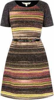 RENAISSANCE A/W COLLECTION 2016 STYLE: YADD31 DESCRIPTION: Fine stripe A-line dress COLOURS: Grey SLEEVE: Short sleeves LENGTH: 90cm BELT/TIE: Yes FIT: Fit and flare FABRIC DESCRIPTION: Knitted