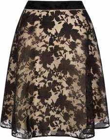 LINING: 97% Polyester 3% Elastane STYLE: UBAS10 76 $ 48 99 USD DESCRIPTION: Burn out floral skirt with contrast piping