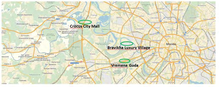 Figure 117: Three major luxury malls located in the west Moscow area Moscow, November 2016 Figure 118: Panel presence in the three major luxury malls located around Moscow Moscow, November 2016 Brand