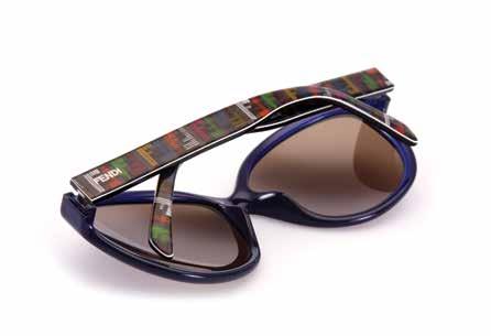 PRODUCT INSPIRATION Technocolor The Technicolor styles with a colorful small Zucca pattern on the custom zyl temples represent Fendi s fun and innovative side.