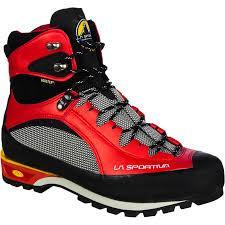 The following boot types and models are TOO LIGHT AND NOT APPROPRIATE for your COBS course: The La Sportiva Trango boot, above, is a great boot but is inappropriate for your course due to its lack of
