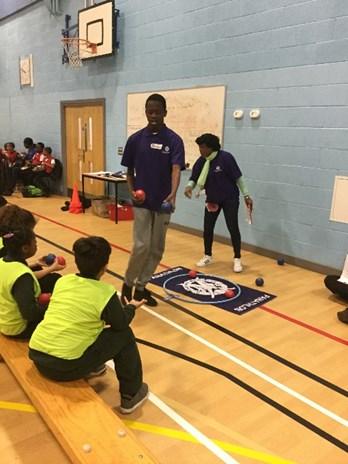 Sports leaders at Primary Panathlon competition Students from the Brockley