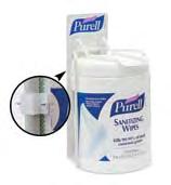 The PURELL Wipes Station holds more than an entire case of PURELL Sanitizing Wipes refills (1225 wipes).