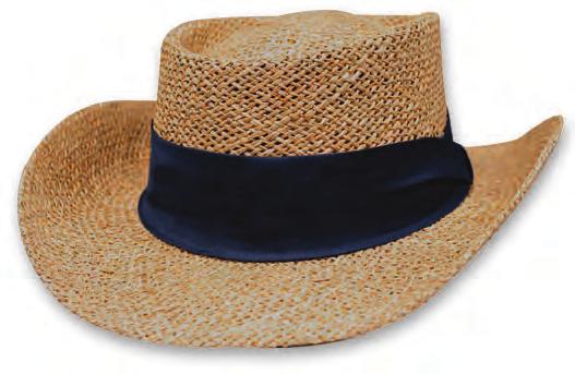 Shapeable Turned Down Brim, Available with 1/2 Leather or 2 1/8 Twill Hat Band, One Size Fits Most 4051NT Outback Straw