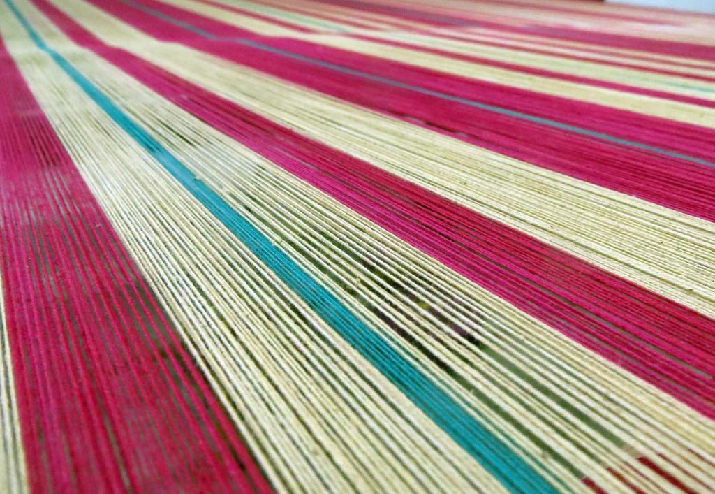 Beyond the loom Our future plans go beyond scarves. By combining traditional and contemporary weaving techniques we will produce fabrics by the metre as well as home and fashion accessories.