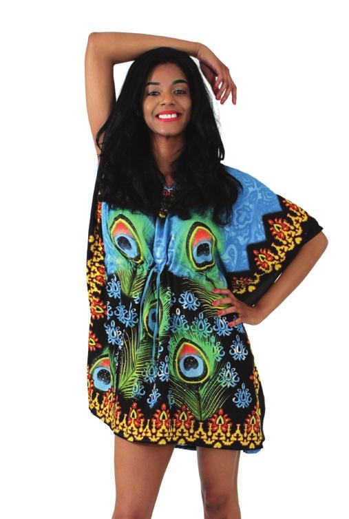 ~ Alyce in Calumet City, IL Afrocentric Flower Kaftan Fits up to 68 bust. 53 length. 100% viscose.
