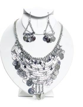 95 Silver Breastplate Necklace & Earrings