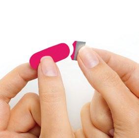 nail polish in each strip Easy, one-step application