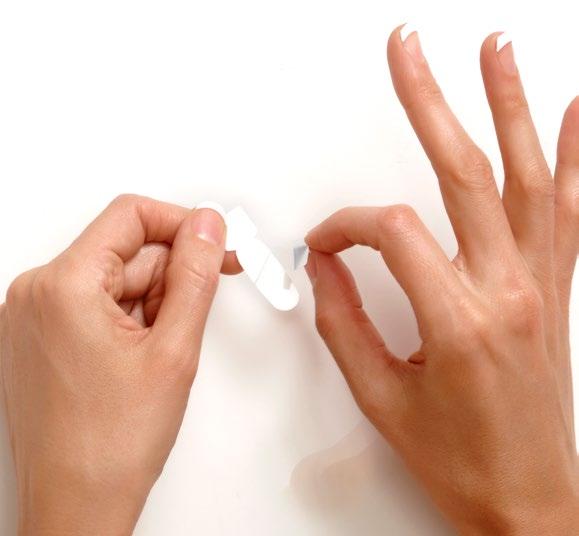 Be sure to clean nails with prep cloth to remove oils