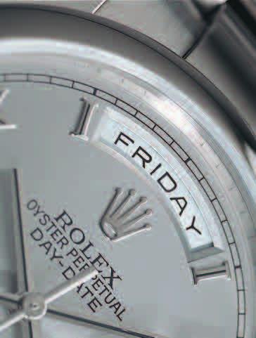 Only a few wristwatches on the market offer the unabbreviated name of the day of the week. The Quick Set has been standard equipment on all Rolex wristwatches since 1983.