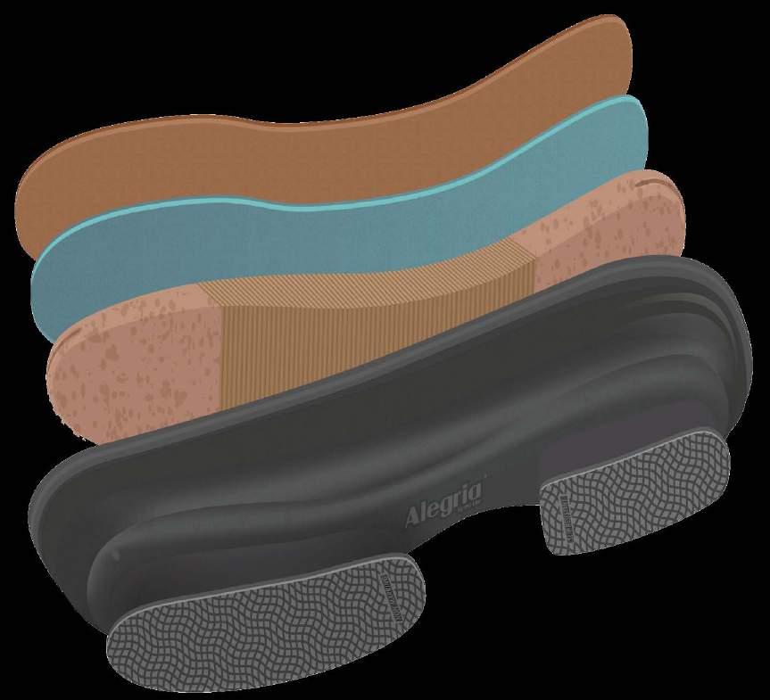 Slip-resistant outsole Removable footbed engineered