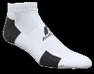 50 per 3-pack 57% Polyester, 26% Cotton, 10% Nylon, 6% Rubber, 1% Spandex- and Colors Size M-XL 2 color offering Moisture management Arch support Reinforced toe Mesh on top of foot for ventilation