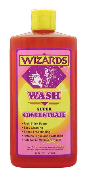 WIZARDS WASH Super Concentrate AUTOMOTIVE 16 fl. oz. - 473 ml Part No.: 11077 Net Wt. 15 lbs. 1 Gallon - 3.785 liters Part No.: 11079 4/case Net Wt. 35 lbs.