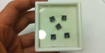 synthetic diamonds from Chatham, USA 4 HPHT synthetic diamonds from Tairus, Russia 9 Synthetic diamonds from Gemesis, USA (some of which were irradiated + heated) 15 Natural diamonds of various fancy