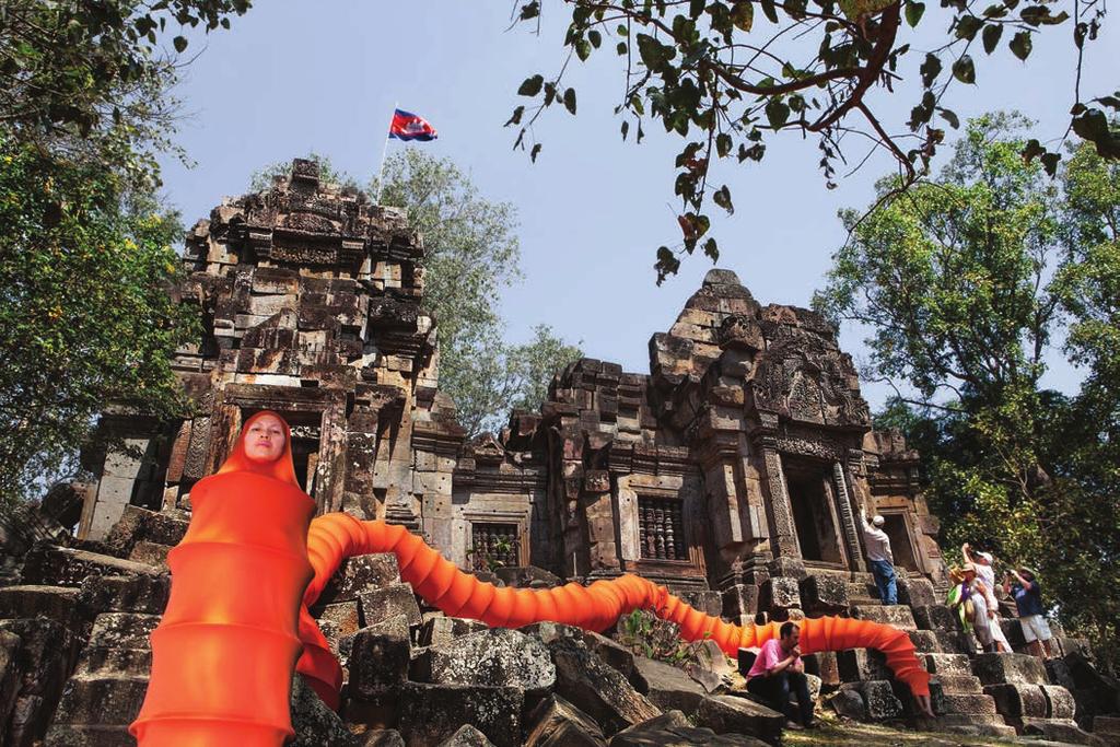 ANIDA YOEU ALI, Angkor Pride, 2014, from the The Buddhist Bug, a project of Studio Revolt, image of performance, digital color print, 100 x 150 cm. Courtesy Studio Revolt.