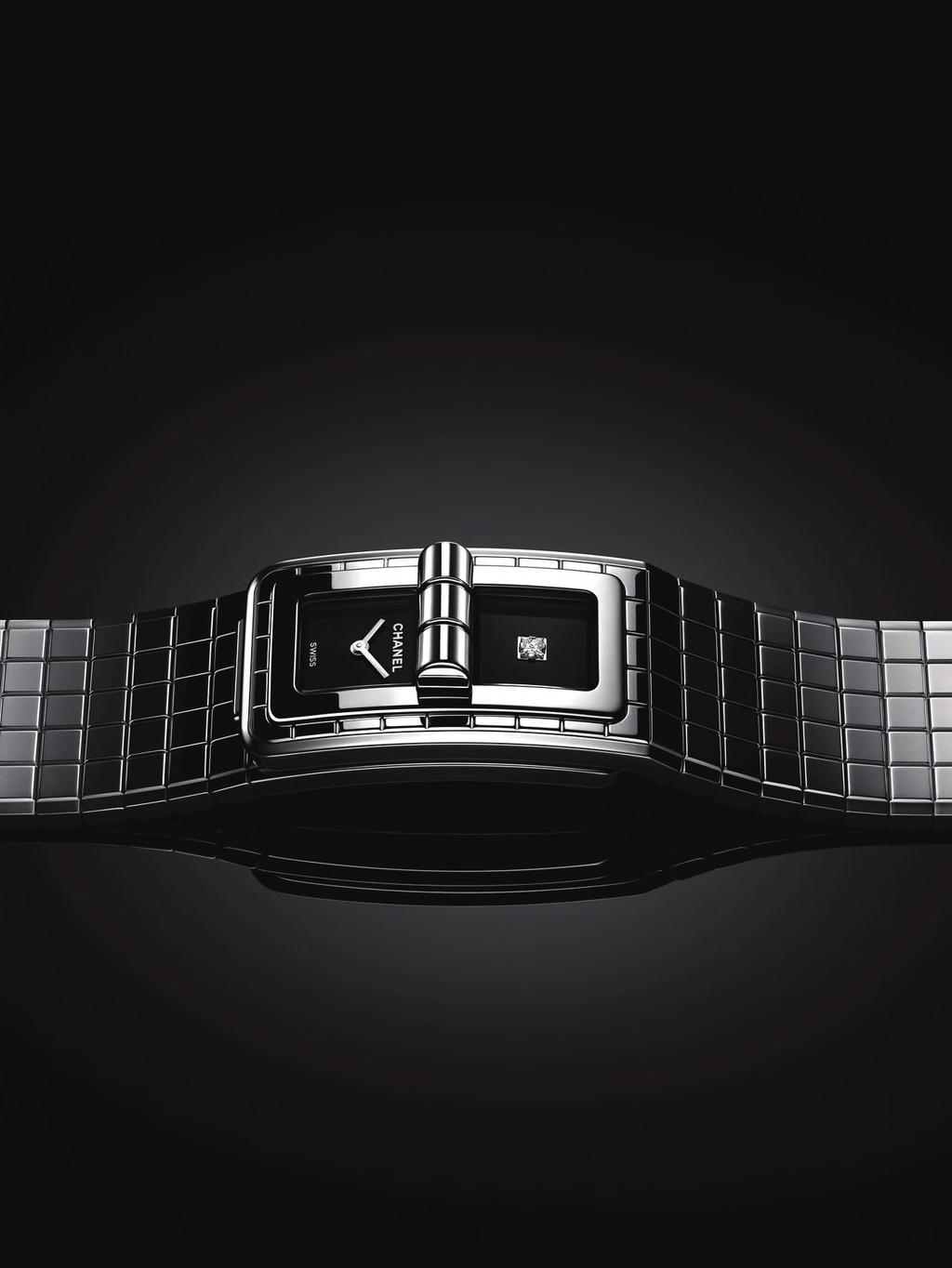 The new CODE COCO de CHANEL A veritable jewellery watch, the CODE COCO de CHANEL watch is distinguished by its supple, lightweight, sparkling quilted bracelet that seals with a click.
