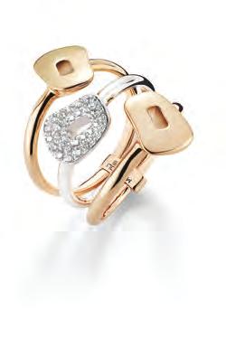 Mattioli Rose gold ring and white gold and white diamond ring from the Maldamore