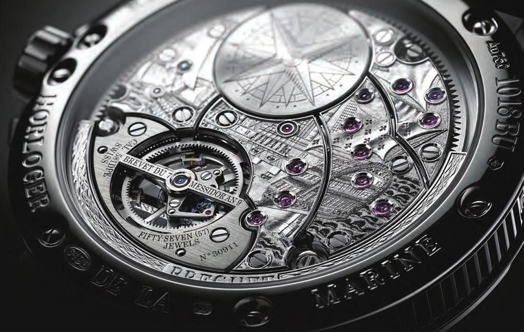 WHAT S NEW BREGUET MARINE ÉQUATION MARCHANTE THE WATCH OF ALL SUPERLATIVES On the back, the watch is decorated with fine engravings related to navigation.