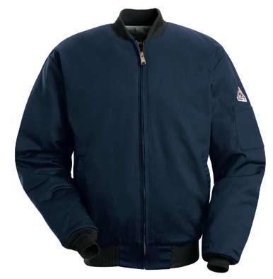 outerwear & coverings» TEAM JACKET Separating, heavy-duty, Nomex taped brass zipper Rib-knit collar, cuff and waistband Fabric: Overshell - Flame-resistant, 6 oz.