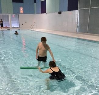 Last year some of the students found it very difficult to even get in the pool especially Jack and Daniel this year we