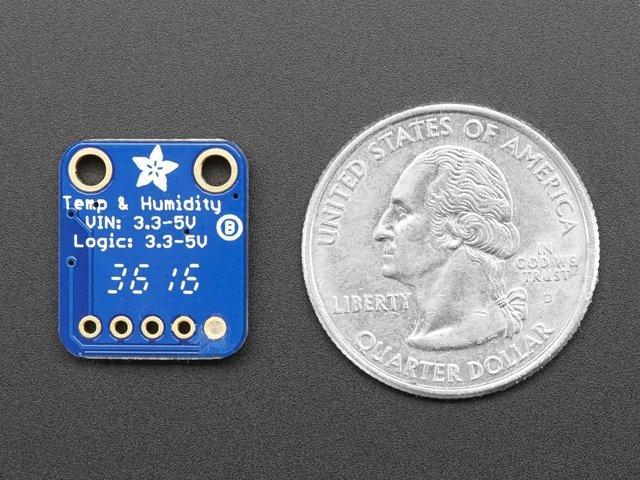 We put this nice sensor on a breakout board with a 3.3V regulator and level shifting so you can use it safely with 3.3V or 5V power & logic.