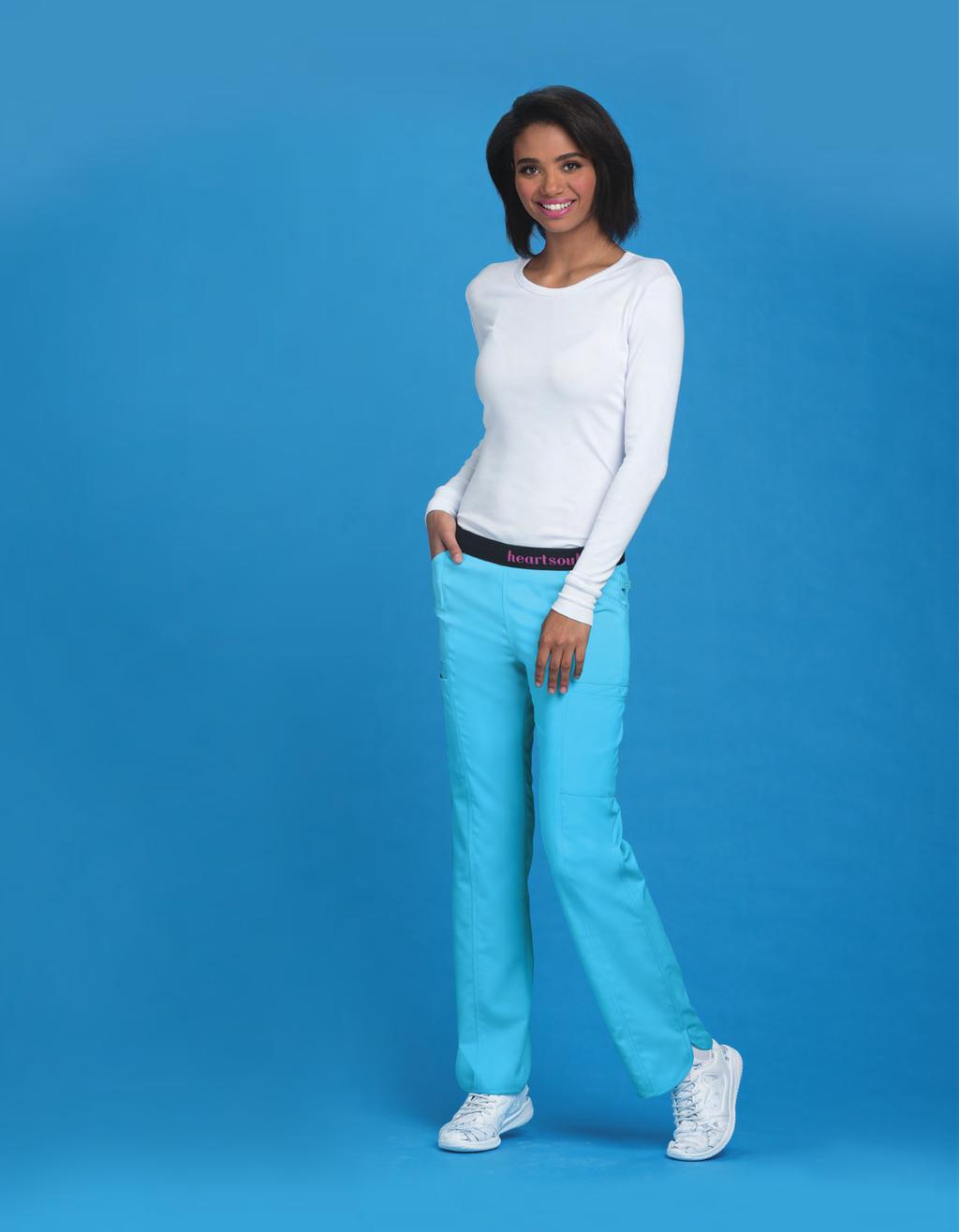 Soft stretch twill with sophisticated styling and Certainty antimicrobial* fabric technology.