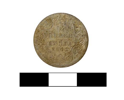 Fig. 12: Quarter Rupee coin. 5. CONCLUSION AND FUTURE WORK These discoveries start the process of giving us a view of life for the indentured labourers living at Trianon.