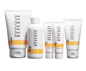 REVERSE BRIGHTENING REGIMEN Based on our Multi-Med Therapy, REVERSE Brightening Regimen is a complete skincare system that combines cosmetic and OTC ingredients to visibly brighten and even