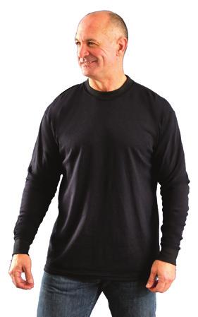 LONG SLEEVE T-SHIRT Perfect for layering up and completing your FR ensemble Modacrylic Cotton Interlock 6.5 oz.